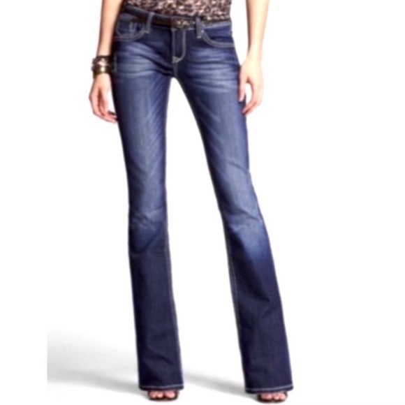 Express Bootcut Jeans Whiskering in Thighs & Hips - Picture 6 of 7